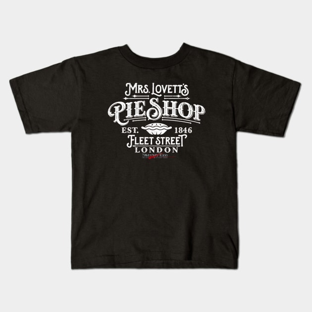 Sweeney Todd Mrs Lovett s Pie Shop Fleet Street London est 1846 Kids T-Shirt by Smithys